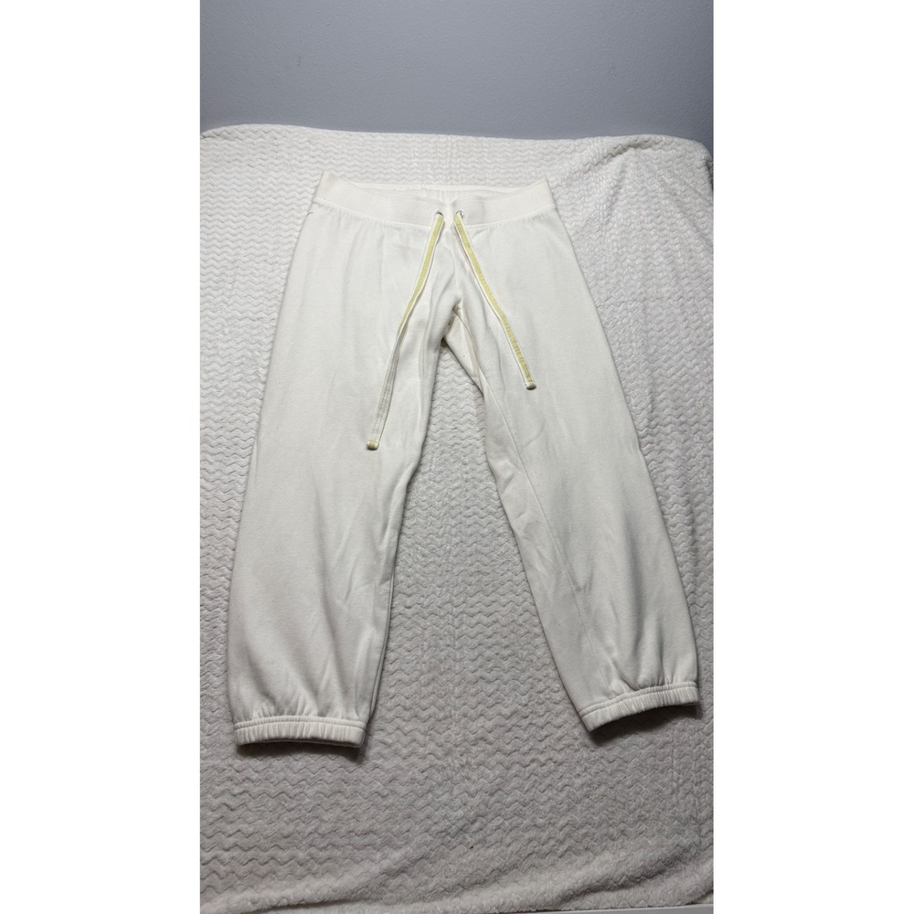 Victoria's Secret PINK White Sequin Love Pink Jogger Sweatpants M y2k Gold Logo